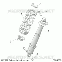 SUSPENSION, REAR SHOCK MONTAGGIO