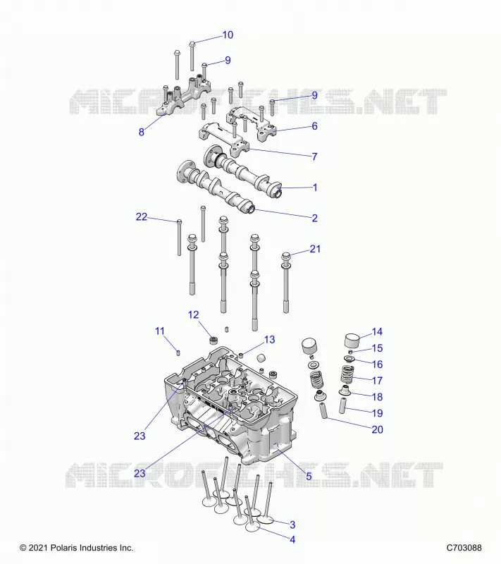 ENGINE, TESTA CILINDRO AND VALVES