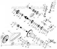 SCATOLA DEGLI INGRANAGGI (Internal Components)  XPLORER 500 W97CD50A (4941354135C013)