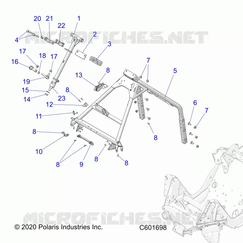 STEERING, STERZO POST AND HOOP