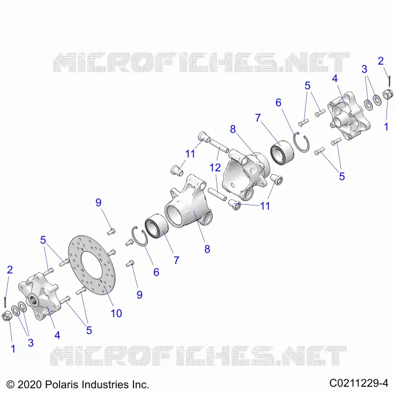 SOSPENSIONE POSTERIORE HUBS, CARRIER AND BRAKE DISC