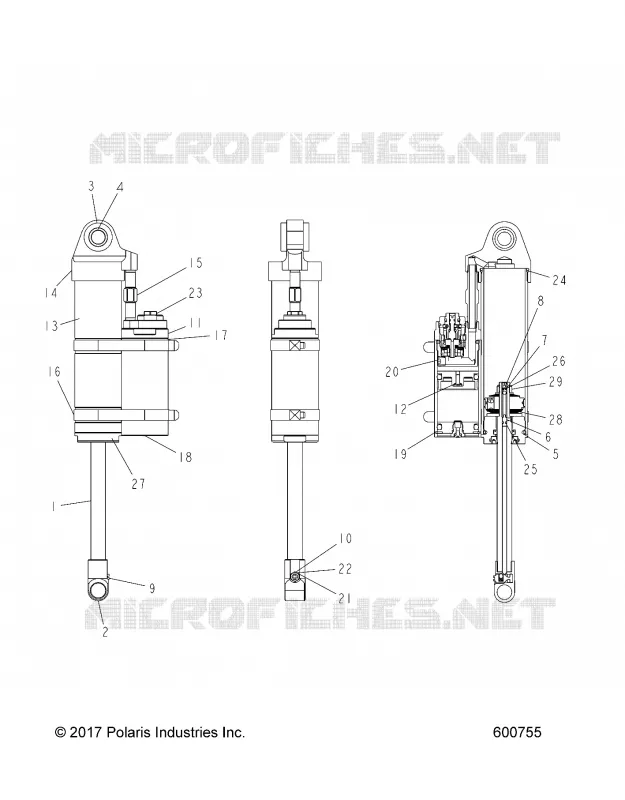 SUSPENSION, AMMORTIZZATORE POSTERIORE TRACK