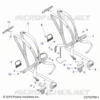 SEDE BELT MOUNTING, FRONT, 6 POINT