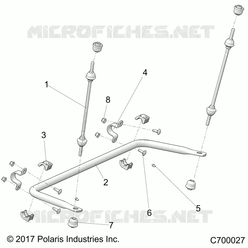 SUSPENSION, POSTERIORE STRUT STABILIZZATORE