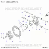 SOSPENSIONE POSTERIORE HUBS, CARRIER AND BRAKE DISC