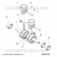 MOTORE, PISTON AND CRANKSHAFT