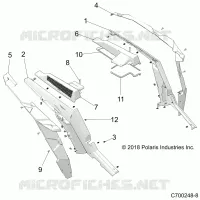 CARROZZERIA POSTERIORE FENDERS AND BEZELS- Z22N4E99NK (C700248-8)