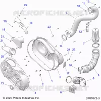TRASMISSIONE, CLUTCH COVER AND DUCTING