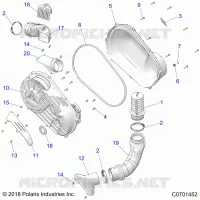 TRASMISSIONE, CLUTCH COVER AND DUCTING