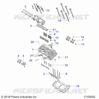 ENGINE, TESTA CILINDRO, CAM AND VALVES