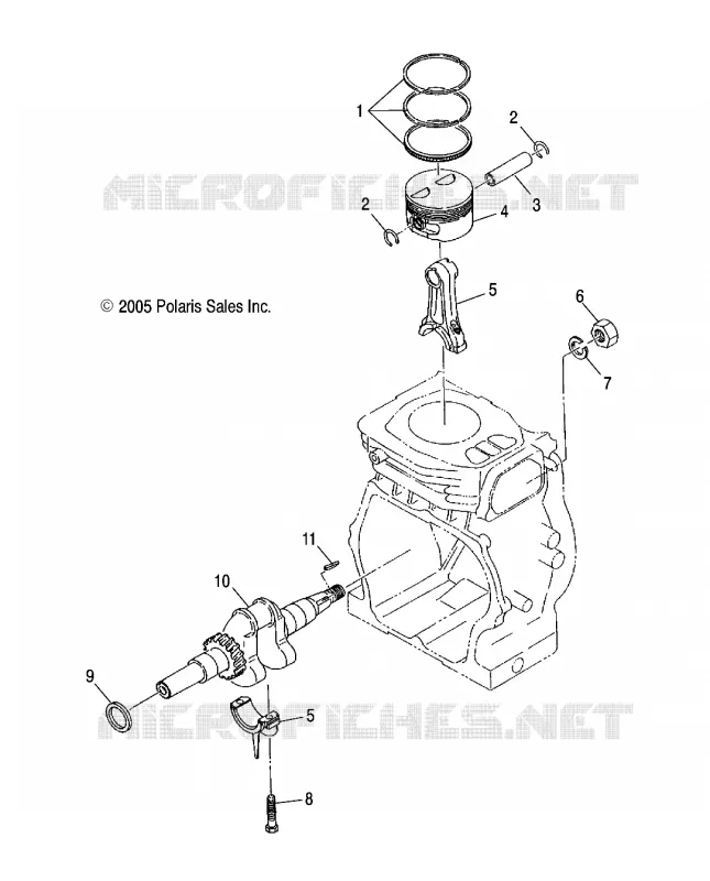 ENGINE, PISTON AND ALBERO MOTORE
