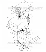 MONTAGGIO SERBATOIO CARBURANTE Sportsman 4x4 W958040 (4930403040A013)