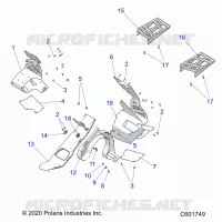 CHASSIS, PROTEZIONE FRIZIONE AND FOOTRESTS