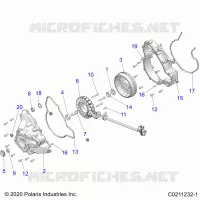 ENGINE, STATOR COVER AND FLYRUOTA