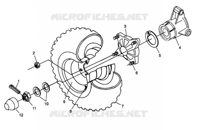 TRAZIONE POSTERIORE SPORTSMAN 500 W969244 and SWEDISH SPORTSMAN 500 S969244 (4936093609C008)