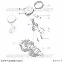 ENGINE, ALBERO MOTORE AND PISTON