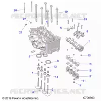ENGINE, TESTA CILINDRO AND VALVES