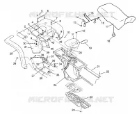 POSTERIORE CAB   SEDILE XPRESS 300 W969530 and XPRESS 400 W969540 (4935923592A007)