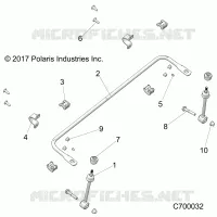 SUSPENSION, FRONT BARRA DI STABILIZZAZIONE- R21RRK99A9/AP/AW/B9/BP/BW (C700032)