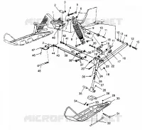 SOSPENSIONI ANTERIORI and SCIARE 600 XC 0971776 and EUROPEAN 600 XC E971776 (4937933793B001)