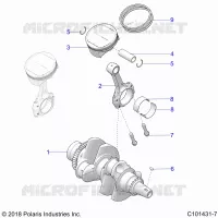 ENGINE, ALBERO MOTORE AND PISTON