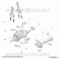 ENGINE, ALBERO MOTORE AND BEARINGS
