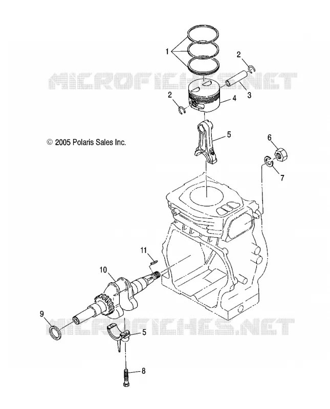 ENGINE, PISTON AND ALBERO MOTORE