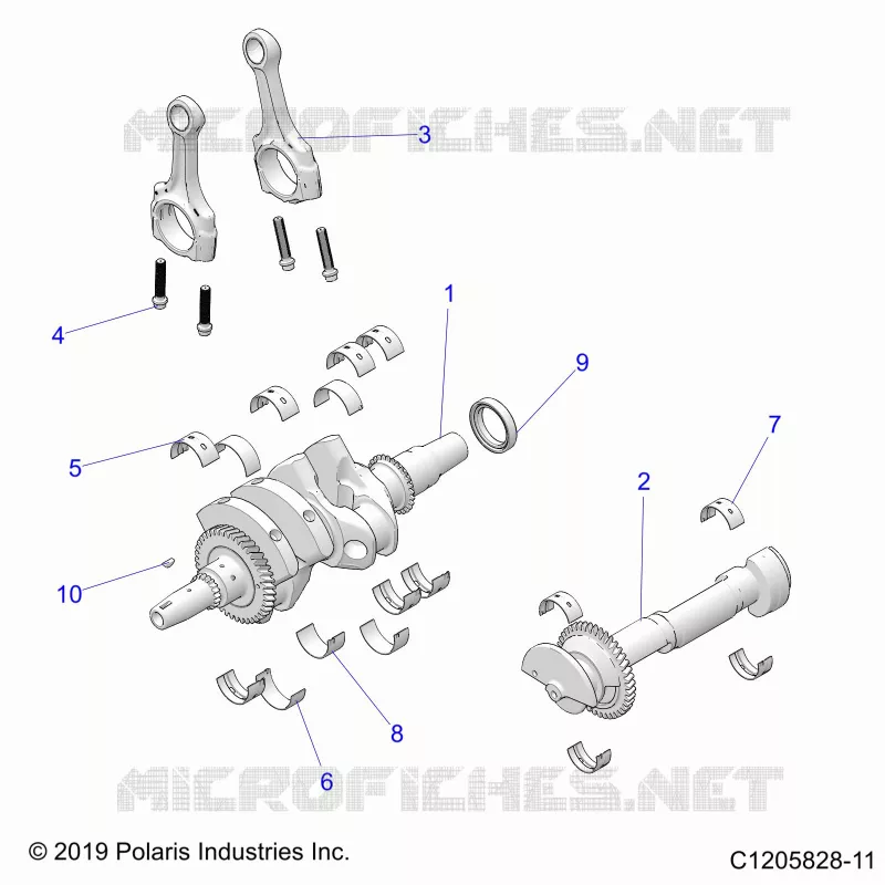 ENGINE, ALBERO MOTORE AND BEARINGS