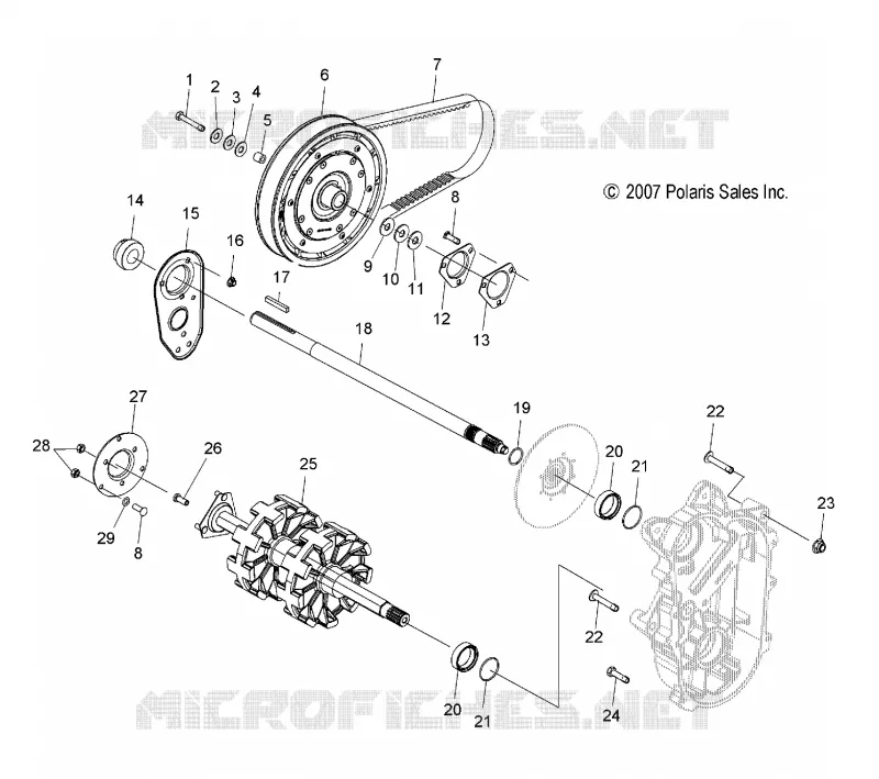 TRASMISSIONE, ALBERO DI TRASMISSIONE and JACKSHAFT- S08MX6FS/FE (49SNOWDRIVETRAIN08600RR)