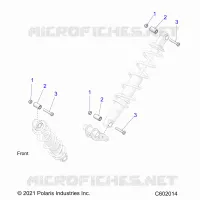 SUSPENSION, SHOCK MONTAGGIO, REAR SUSP.