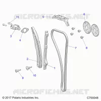 CAM CATENA AND TENSIONER