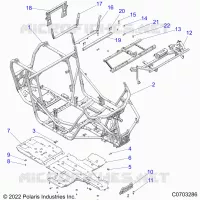 CHASSIS, MAIN FRAME AND SCIARED PLATES -Z22NAS99CK/FK (C0703286)