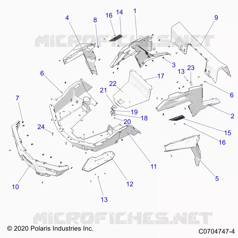 CARROZZERIA POSTERIORE RACK AND FENDERS