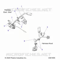 ELETTRICO, WIRE HARNESS, HOOD, ELEC. START