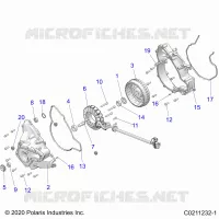 ENGINE, STATOR COVER AND FLYRUOTA