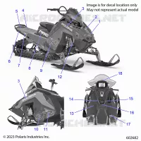 DECALS, ZENITH BLUE SIDE PANEL W/ISKY BLUE ACCENT