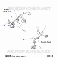 ELETTRICO, WIRE HARNESS, HOOD, ELEC. START