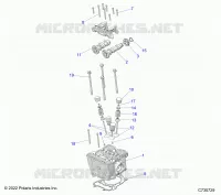 ENGINE, TESTA CILINDRO, CAMS AND VALVES