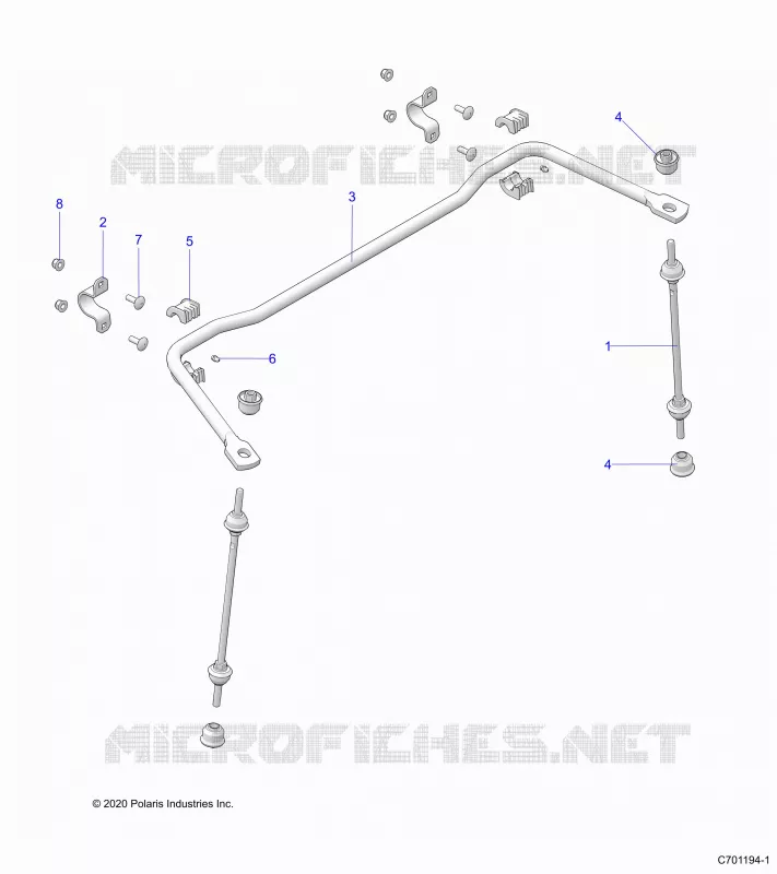 SUSPENSION, REAR BARRA DI STABILIZZAZIONE