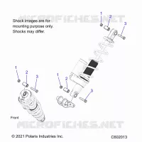 SUSPENSION, SHOCK MONTAGGIO, REAR SUSP.