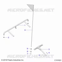 PARAURTI POSTERIORE, FLAG, AND PASS HANDLE