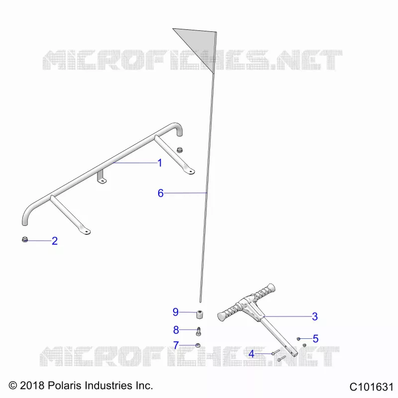 PARAURTI POSTERIORE, FLAG, AND PASS HANDLE