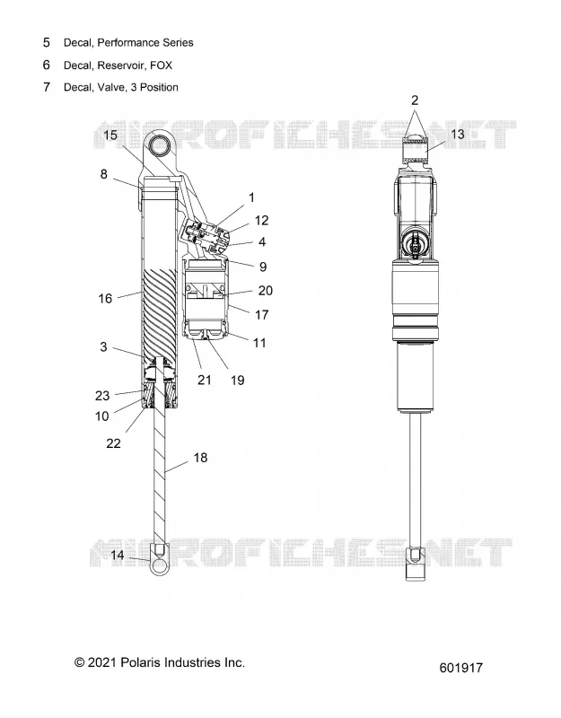 SUSPENSION, AMMORTIZZATORE POSTERIORE TRACK (7045864)