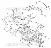 POSTERIORE CAB   SEDILE  XPLORER 500 W97CD50A (4941354135A005)