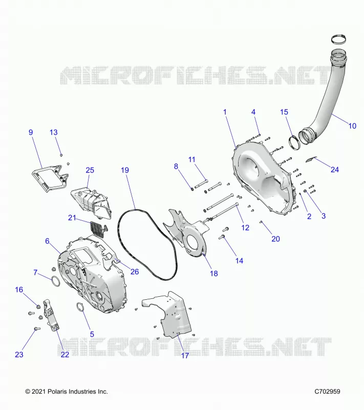 TRASMISSIONE, CLUTCH COVER AND DUCTING