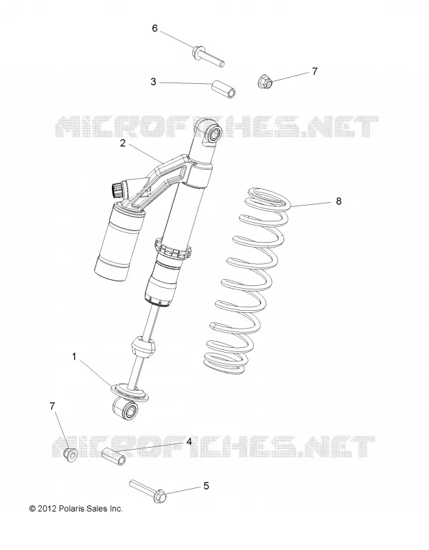 SUSPENSION, AMMORTIZZATORE POSTERIORE, MOUNTING
