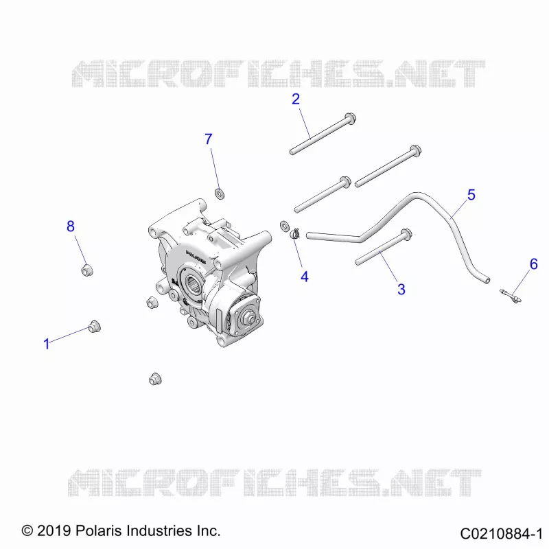 TRASMISSIONE, GEARCASE MOUNTING, REAR