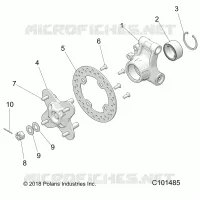 SOSPENSIONE POSTERIORE HUB AND BEARING CARRIER