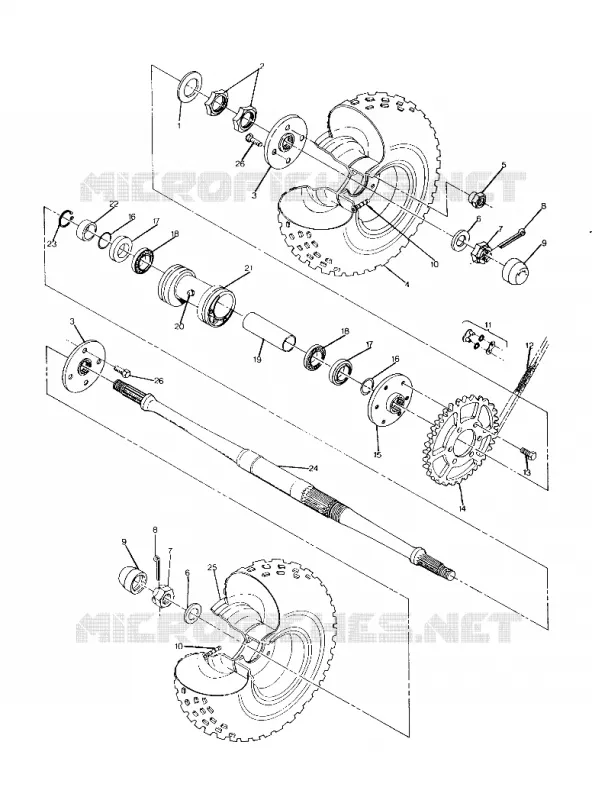 TRAZIONE POSTERIORE MONTAGGIO 250 6x6 / W928727 (4922842284023A)