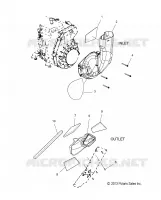 MOTORE, AIR INLET and OUTLET DUCTS